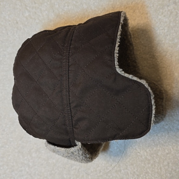 Janie and Jack Brown Quilted Sherpa Trapper Hat - Picture 4 of 5